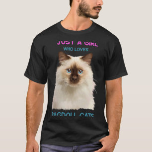 Camiseta Ragdoll Cat Uma garota que ama Ragdoll