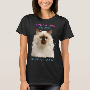 Camiseta Ragdoll Cat Uma garota que ama Ragdoll