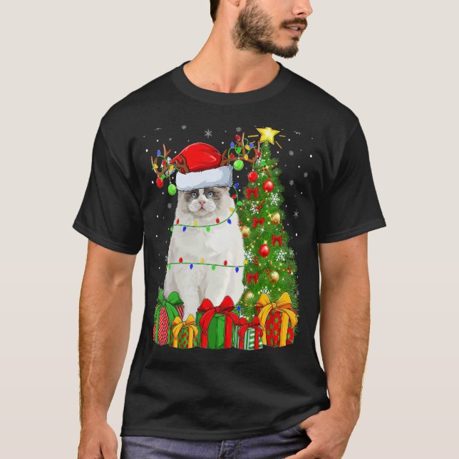 Camiseta Ragdoll Cat   Xmas Holiday Santa Ragdoll Christmas (Frente)