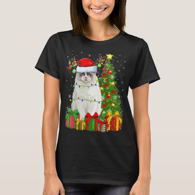 Camiseta Ragdoll Cat   Xmas Holiday Santa Ragdoll Christmas (Frente)