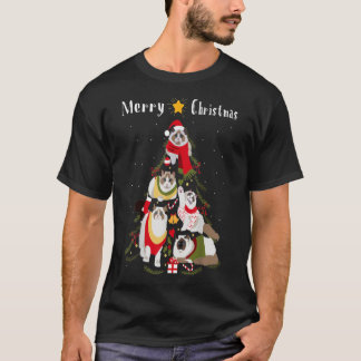 Camiseta Ragdoll Christmas Tree Xmas Cat Lover TShirt7