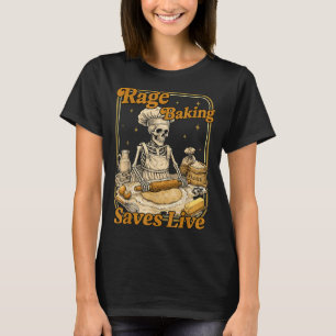 Camiseta Rage Baking salva a cozinha caótica engraçada ao v