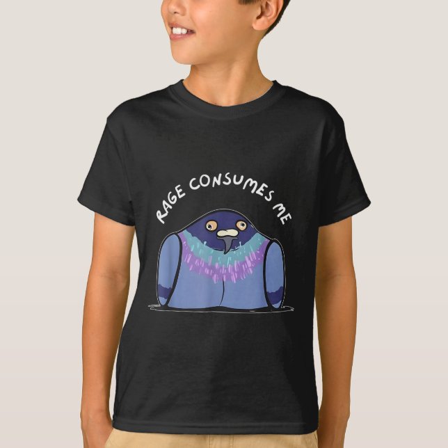 Camiseta Rage Consumes Me Funny Geon Meme Hand Drawn  (Frente)