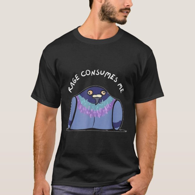 Camiseta Rage Consumes Me Funny Geon Meme Hand Drawn  (Frente)