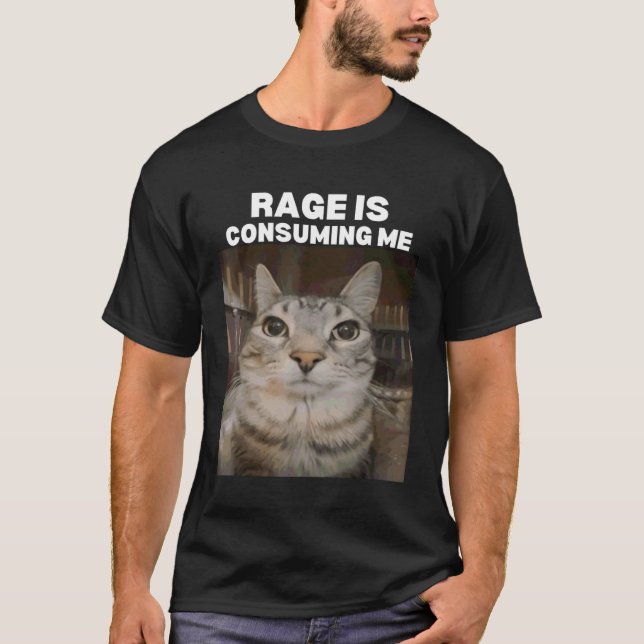 Camiseta Rage está Consumindo Meme Gato Meme Memes da Inter (Frente)