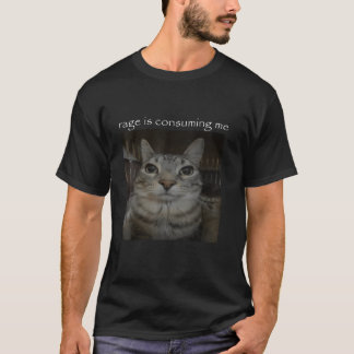 Camiseta Rage Está Me Consumindo Bobo De Gato Estrelando Ga