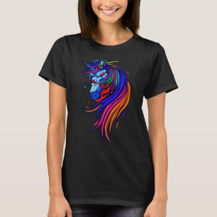 Camiseta Rage Hormona Horror Halloween Arte Animal Colorida