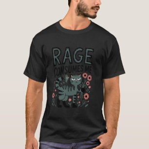 Camiseta Rage Me Consome Meme de Gato Engraçado