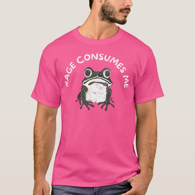 Camiseta Rage me consome um Sapo engraçado (Frente)