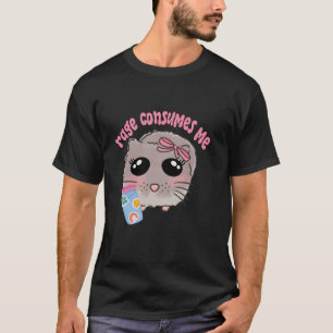Camiseta Rage me consome uma costela arco do hamster