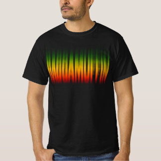 Camiseta Raggamuffin Efeito Desfocado Tipografia Rasta Regg