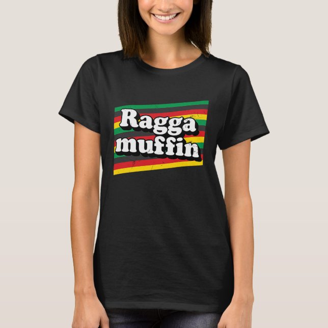 Camiseta Raggamuffin Rasta  Jamaica Roots Rastafarian Regga (Frente)