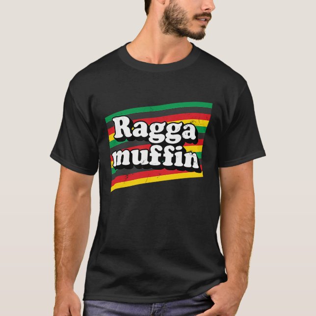 Camiseta Raggamuffin Rasta  Jamaica Roots Rastafarian Regga (Frente)
