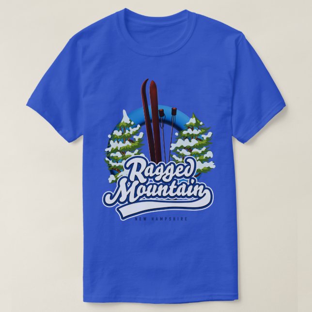 Camiseta Ragged Mountain New Hampshire ski 1 (Frente do Design)