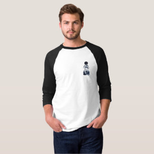 Camiseta Raglan-Capa escura do Cupido