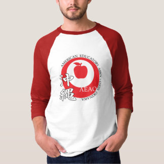 Camiseta Raglan de logotipo grande (vermelho)