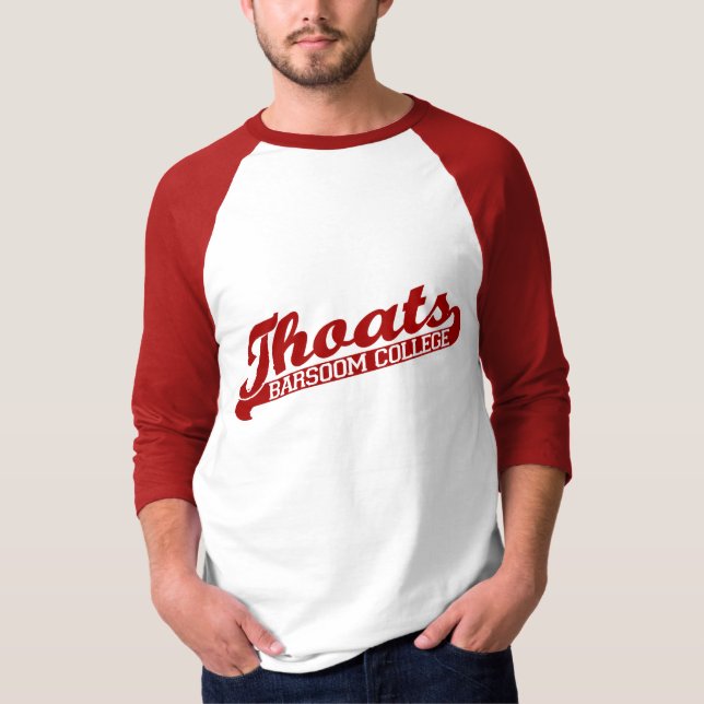Camiseta Raglan de Thoats Carter da faculdade de Barsoom (Frente)