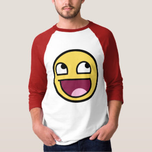 Camiseta Raglan impressionante da Capa da cara 3/4