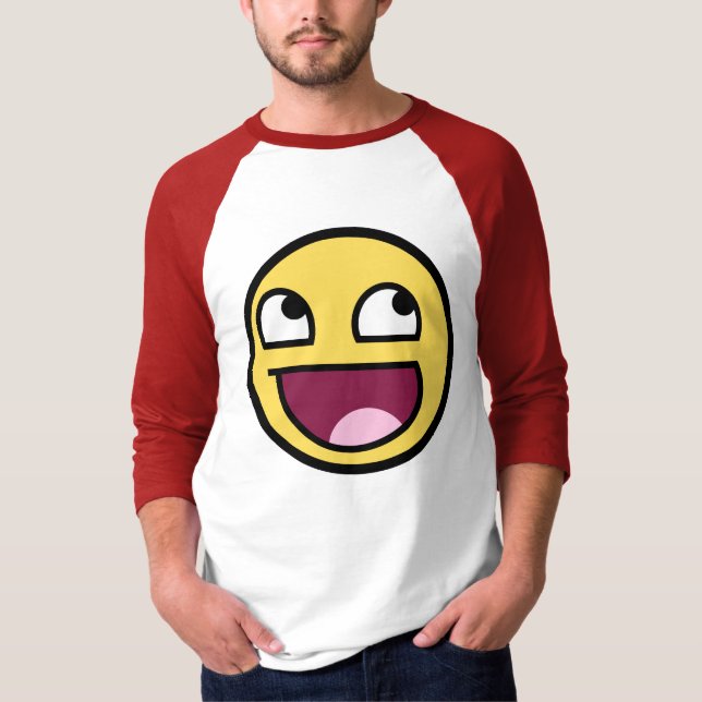 Camiseta Raglan impressionante da Capa da cara 3/4 (Frente)