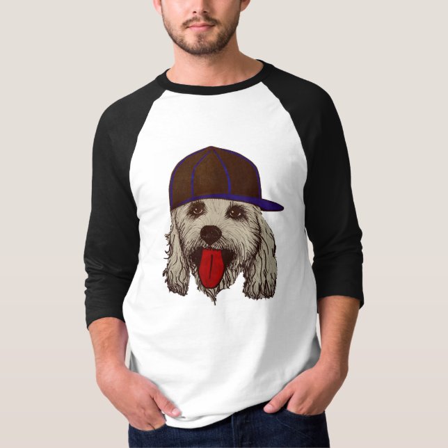 Camiseta Raglan legal do cão (Frente)