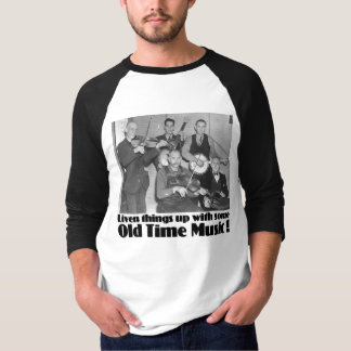 Camiseta Raglan longo da Capa dos homens idosos da música