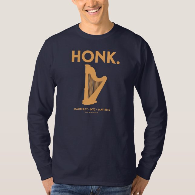Camiseta Raglan Longo-Sleeved Honk (Frente)