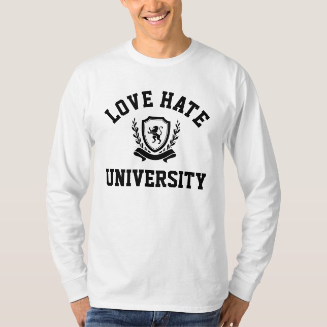 Camiseta Raglan Love/Hate University (Frente)