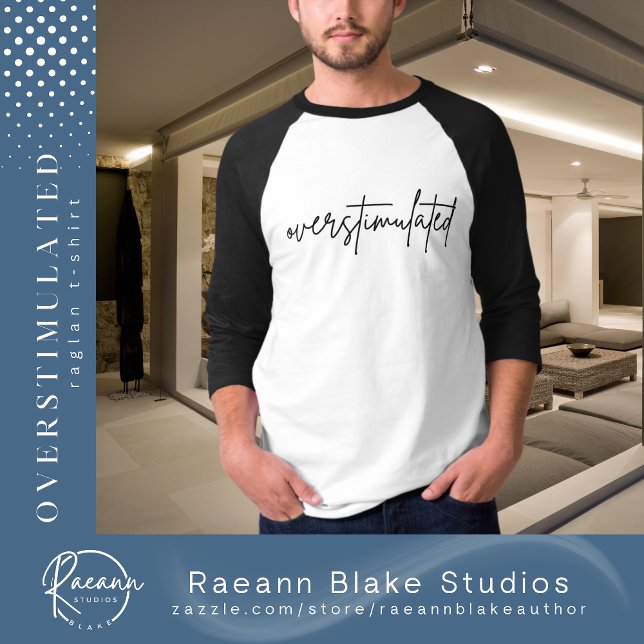 Camiseta Raglan para Saúde Mental Superestimulada (Criador carregado)
