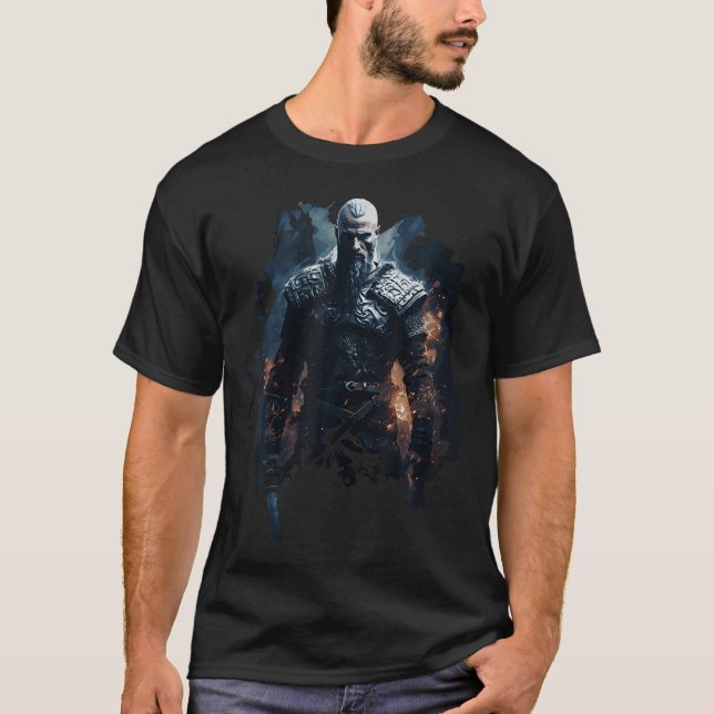 Camiseta Ragnar Lothbrok - Ragnar Lodbrok - Guerreiro Vikin (Frente)