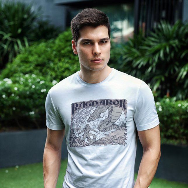 Camiseta Ragnarok Norse Mythology Batalha (Criador carregado)