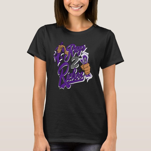 Camiseta Rags 2 Riches Money Matching Dark Iris 3s Matching (Frente)