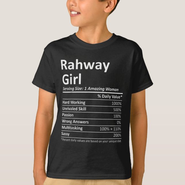 Camiseta Rahway Girl Nj New Jersey Funny City Home Roots Us (Frente)