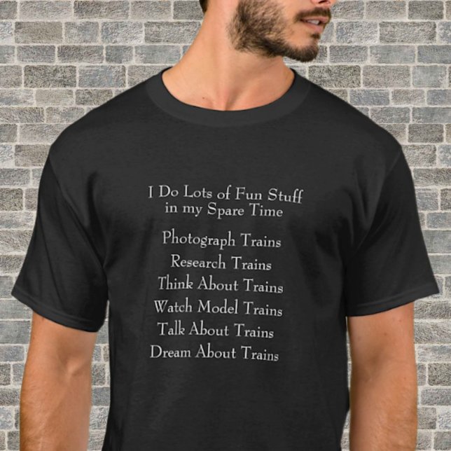 Camiseta Railroad Train Lover Fan - What I Do in Spare Time (Criador carregado)