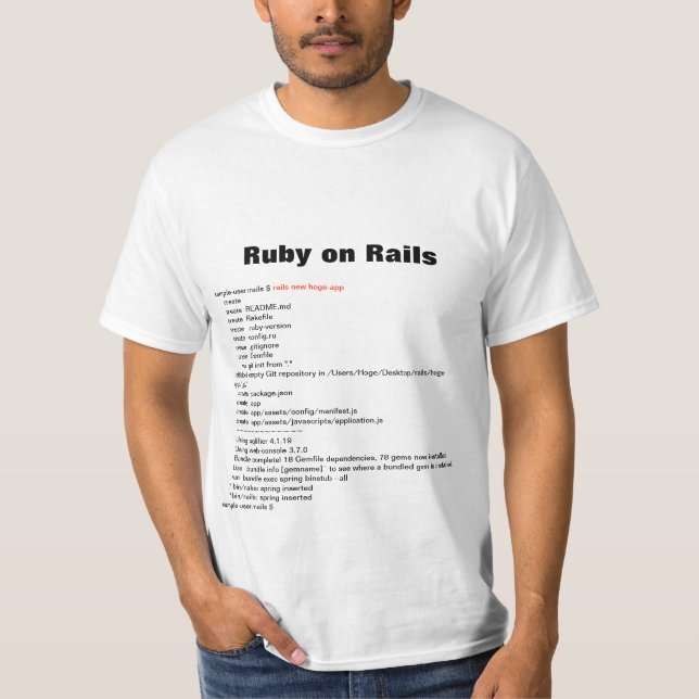 Camiseta rails new T-shirts (Ruby on Rails) (Frente)