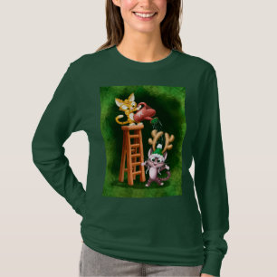 Camiseta RAIN DEER CATES por Jeff Willis Art