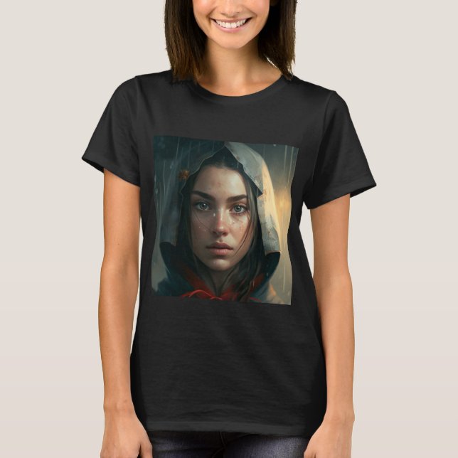 Camiseta Rain hood girl (Frente)