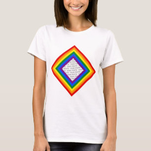 Camiseta RAINBOL FLAG FRAME + sinal ou imagem