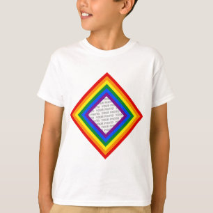 Camiseta RAINBOL FLAG FRAME + sinal ou imagem