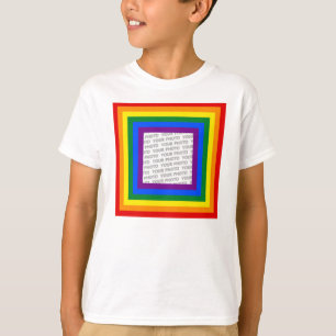 Camiseta RAINBOL FLAG FRAME + sinal ou imagem
