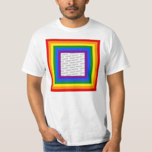 Camiseta RAINBOL FLAG FRAME + sinal ou imagem