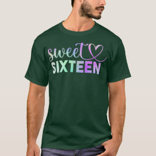 Camiseta Rainbow 16º aniversário 16 Teen Sweet Siteen