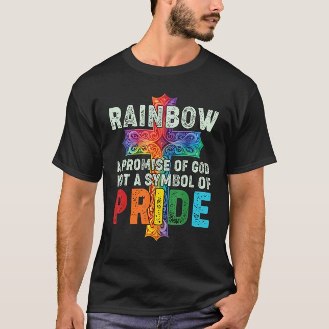 Camiseta Rainbow A Promise Of God Not A Symbol Of Pride (Frente)