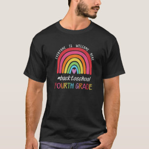 Camiseta Rainbow All is Welcome Here 4th Grade Professora