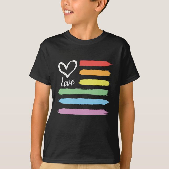 Camiseta Rainbow American Flag LGBT (Frente)