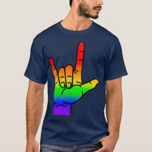 Camiseta Rainbow ASL quot I Love Youquot