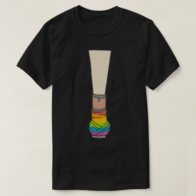 Camiseta Rainbow Bassoon Reed Sticker (Frente do Design)