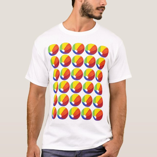 Camiseta Rainbow Beach Ball Balls Beachball Summer (Frente)