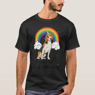 Camiseta Rainbow Beagle Acredita que sou um Cão Unicórnio