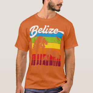 Camiseta Rainbow Belize Souvenir Palm Trees Tropicais