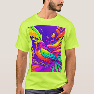 Camiseta Rainbow Bird em Cartoon Land